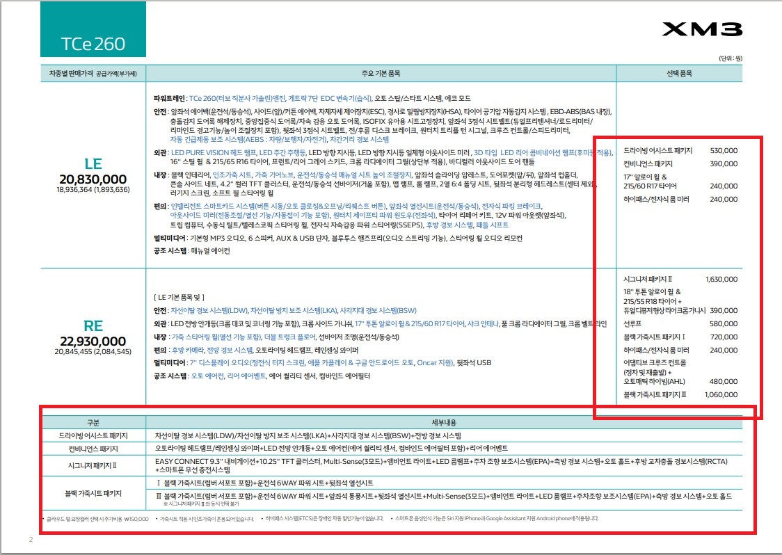 xm3옵션7