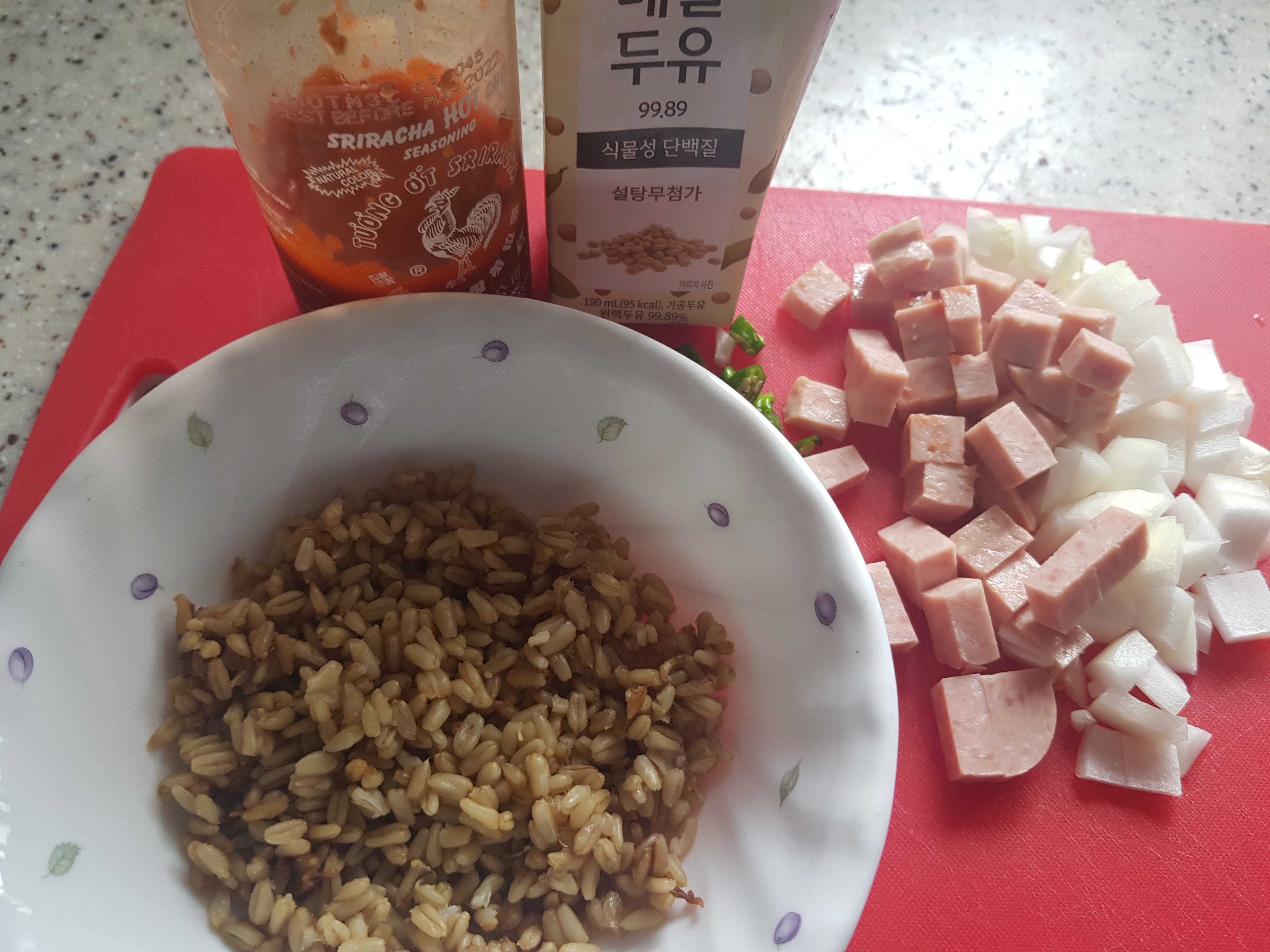  귀리밥크림리조또 해먹기(다이어트)