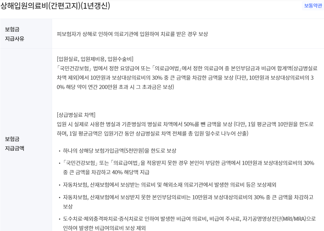 db손해보험 유병자 간편실손보험 가입 특징 보장내역 보험료(안보면 손해)