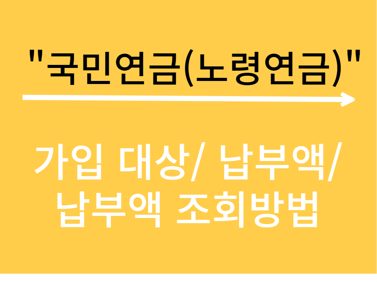  국민연금 가입대상 납부액 조회방법