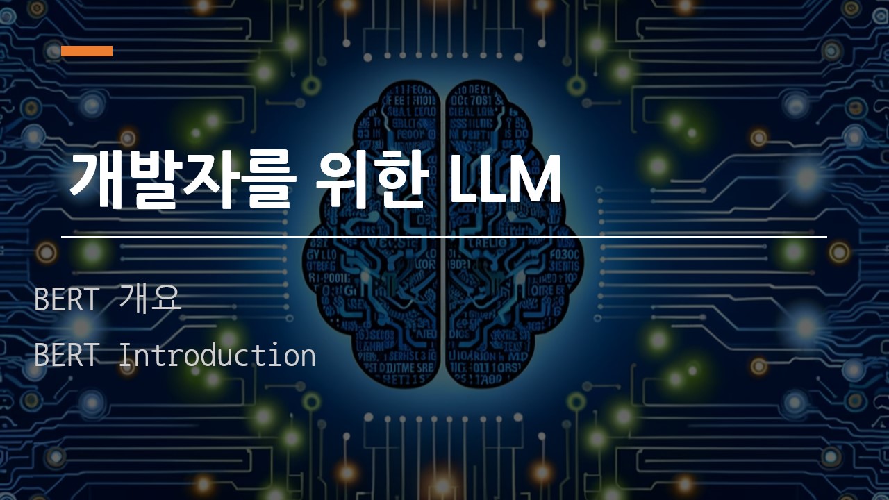  [개발자를 위한 LLM] BERT 개요