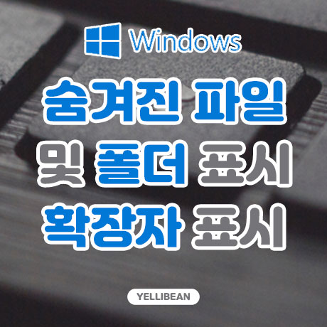  [윈도우10] 숨겨진 파일 및 폴더 표시, 파일 확장자 표시하는 방법