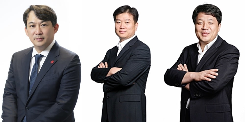 왼쪽부터 전상진 조선호텔앤리조트 대표, 송만준 이마트24 대표, 김홍극 신세계인터내셔날 뷰티&라이프부문 대표 겸 세계까사 대표.