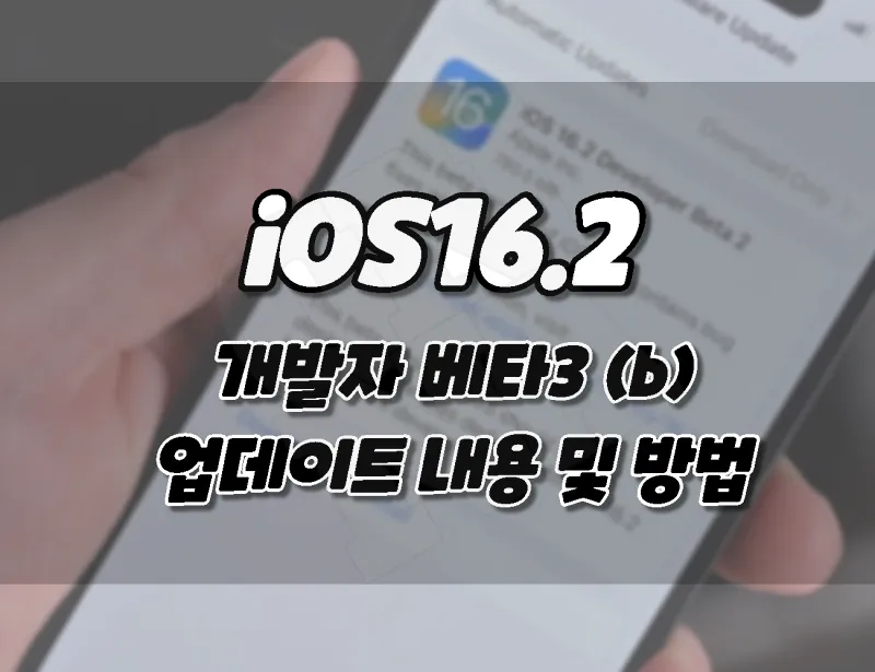 아이폰 iOS16.2(b). 업데이트 내용 및 베타 다운로드 방법. (+ 아이패드)