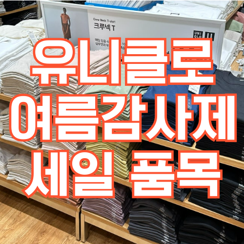 2025 유니클로 여름 감사제 세일 품목
