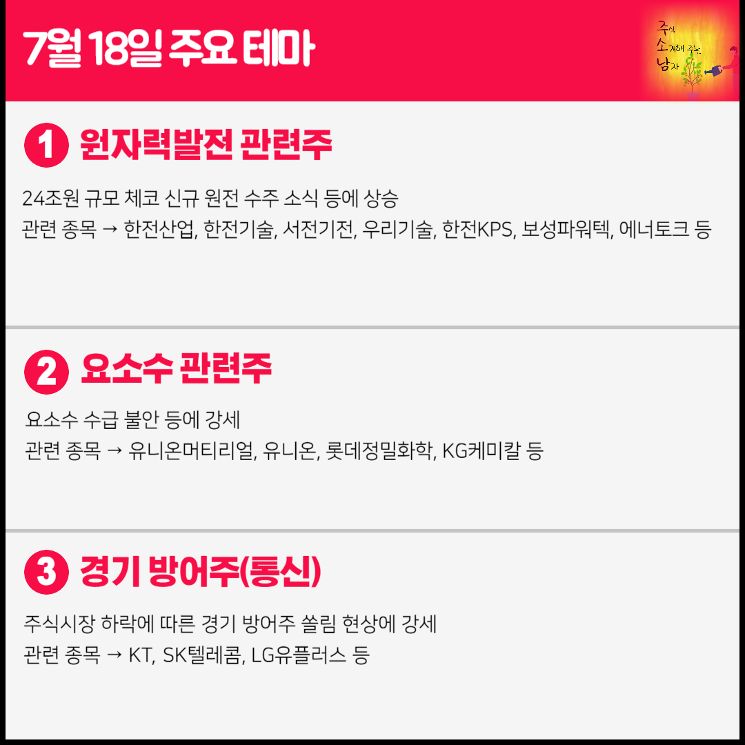 원자력발전 관련주