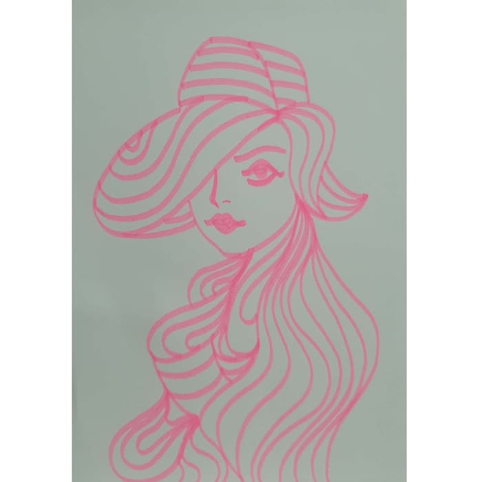  분홍색 줄무늬 Pink Stripe 일러스트 그림 드로잉 2020 물결치는 분홍