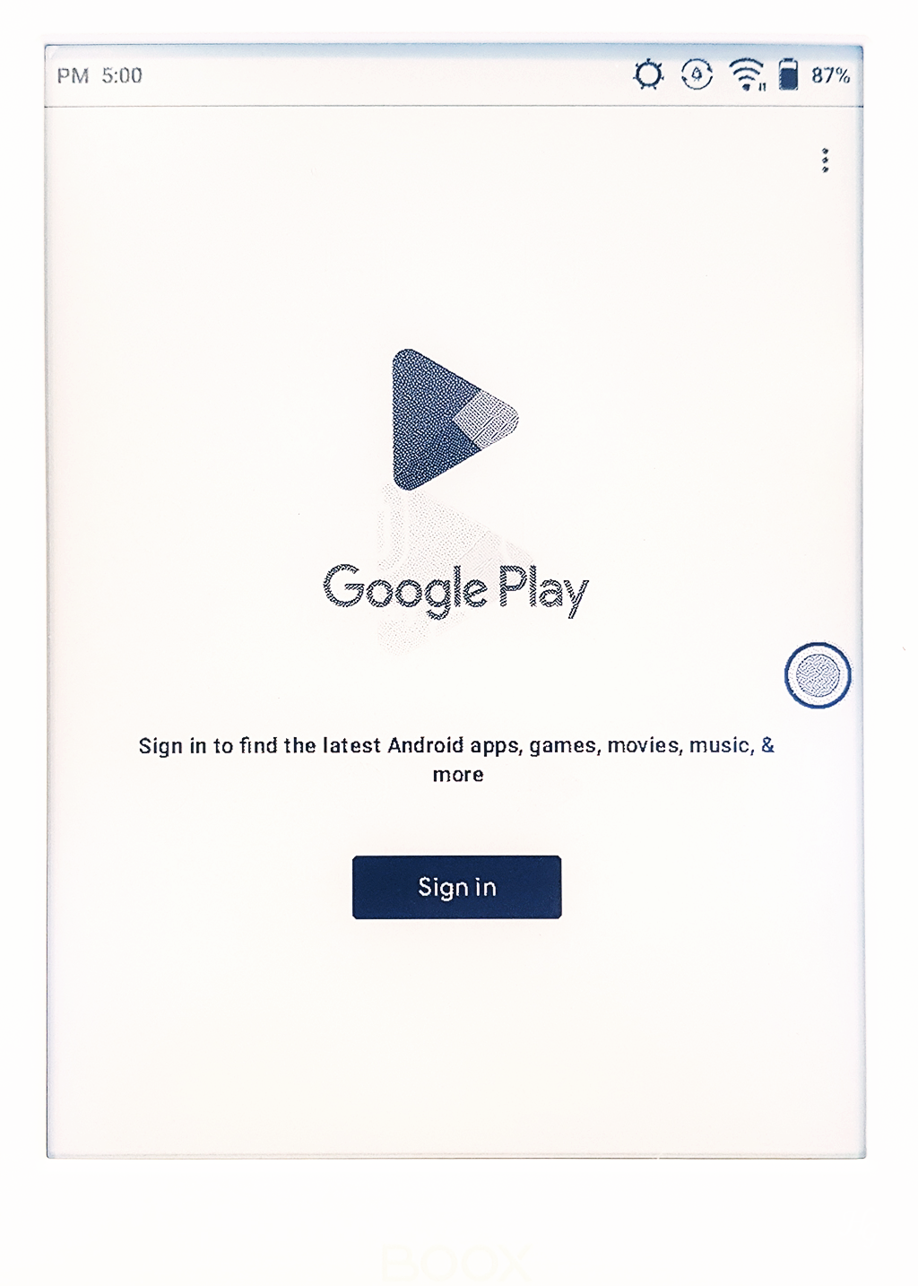 오닉스 북스 포크4S 구글 플레이 스토어 로그인하기