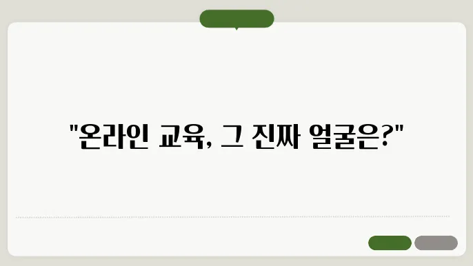 코로나 시대 이후 온라인 교육의 잨주