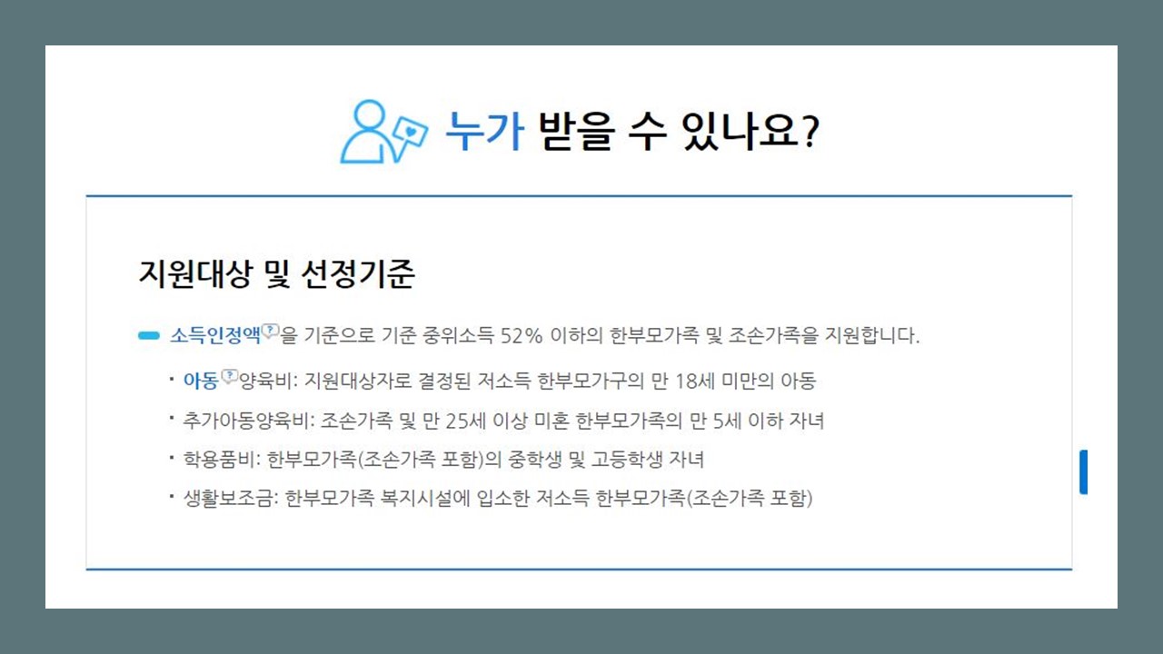 2021년 한부모 가정 지원 혜택 2021년 한부모 가정 지원 혜택