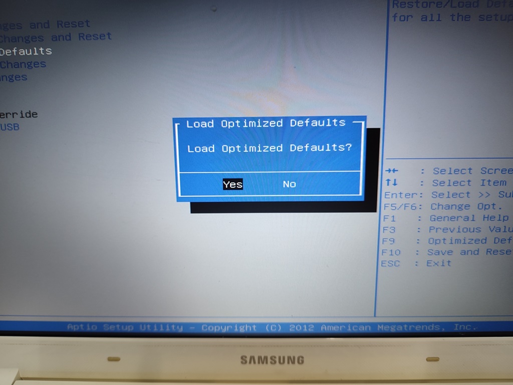 메인보드 설정 초기화 진행중