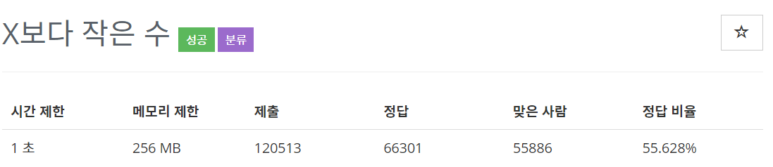  [백준(BOJ)] 10871번 : X보다 작은 수 - PYTHON[파이썬]