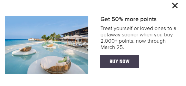 메리어트 포인트 50퍼센트 보너스 프로모션, 참전했습니다. 메리어트 포인트 50퍼센트 보너스 프로모션, 참전했습니다.