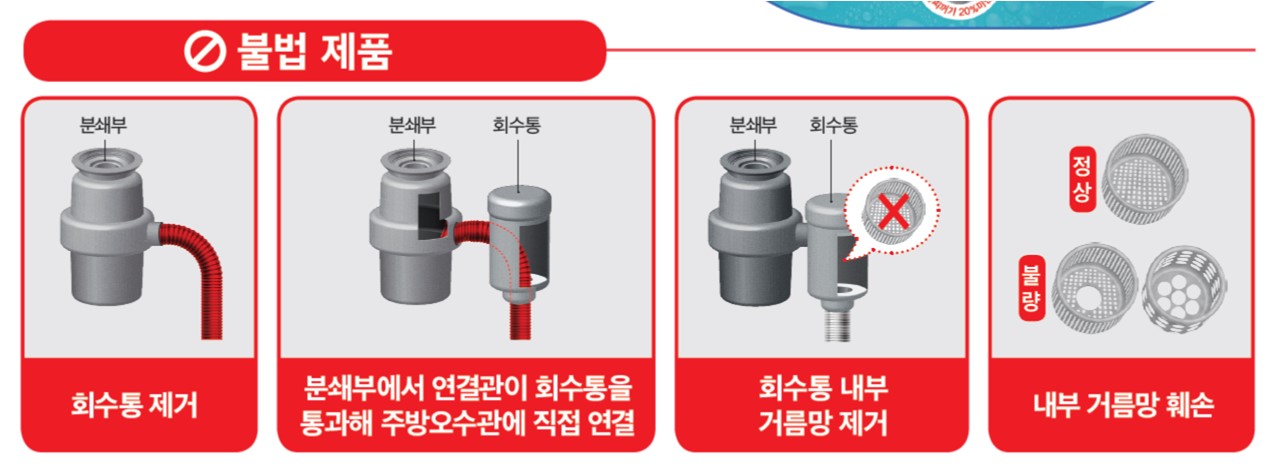 음식물-분쇄기-불법제품