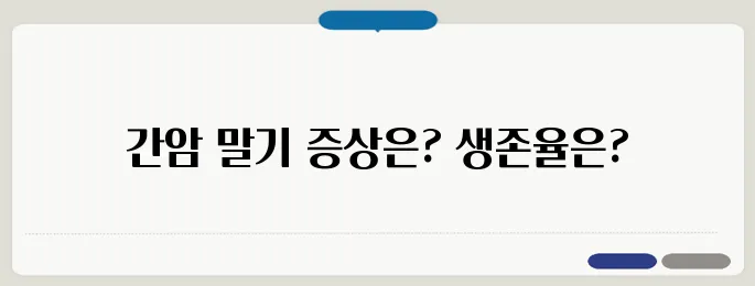간암 말기 증상과 생존율