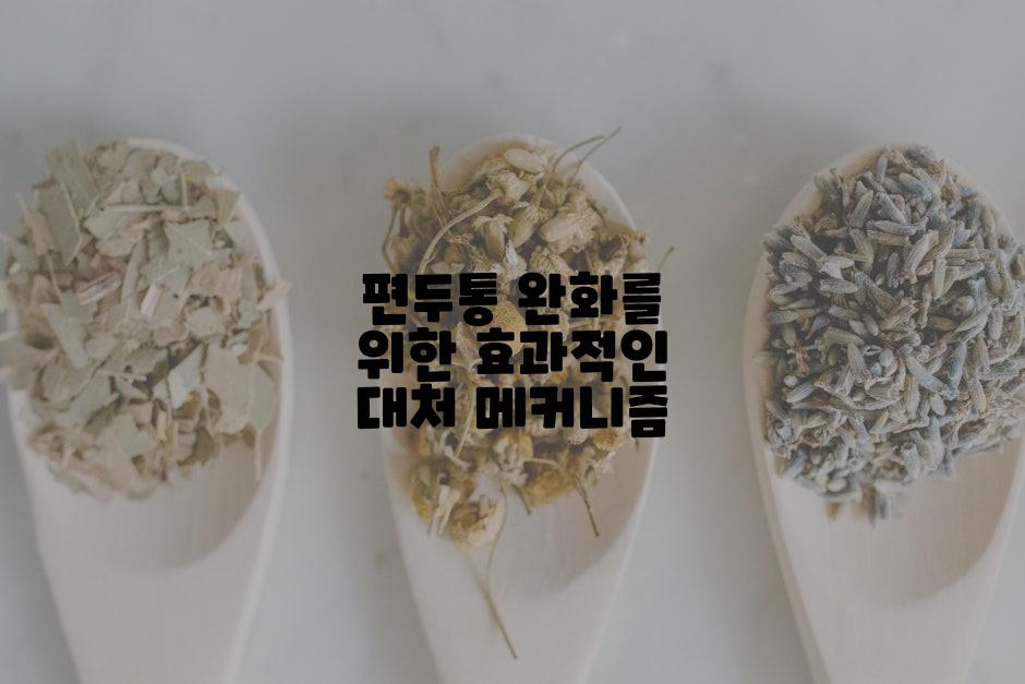 편두통 완화를 위한 효과적인 대처 메커니즘