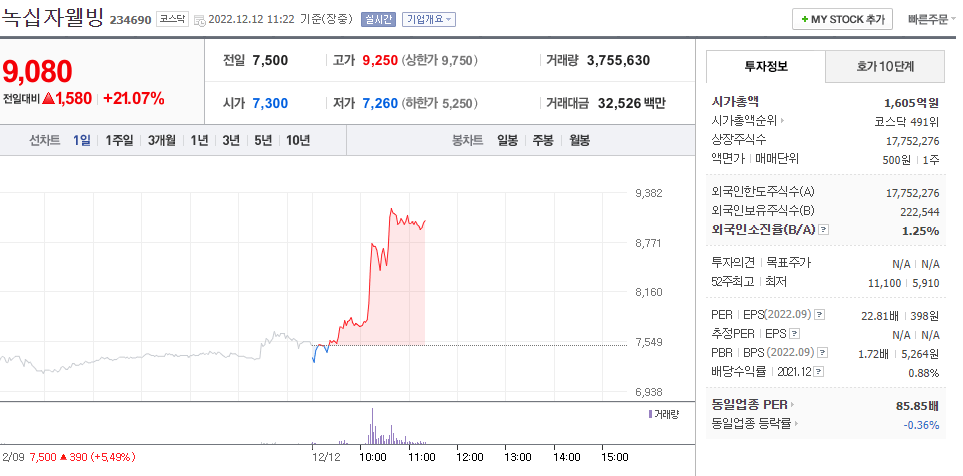  (234690)녹십자웰빙 주가 전망 태반주사제 중국 진출 기대감