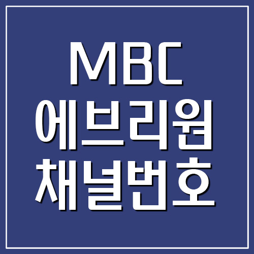  MBC 에브리원 채널번호 안내