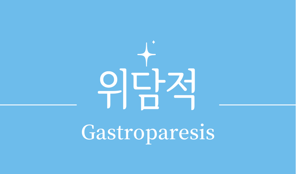 &#39;위담적(Gastroparesis)&#39;