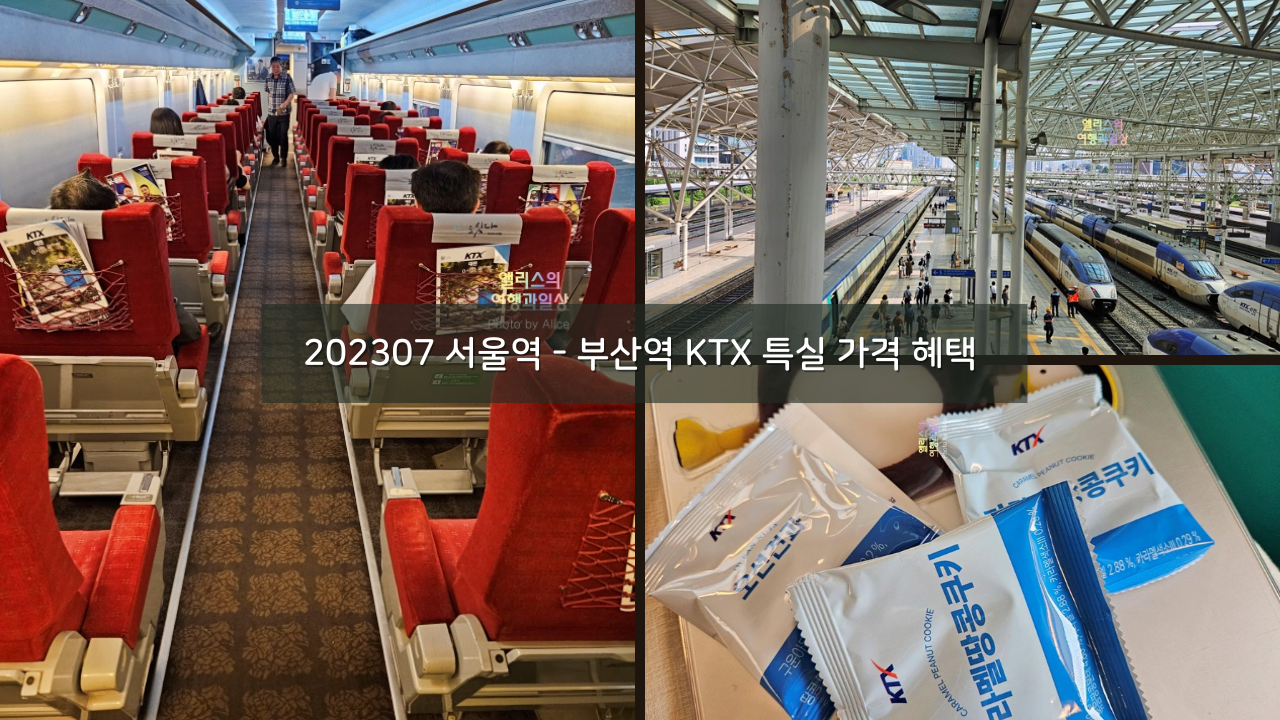 202307 서울역 - 부산역 KTX 특실 가격 혜택 이용후기