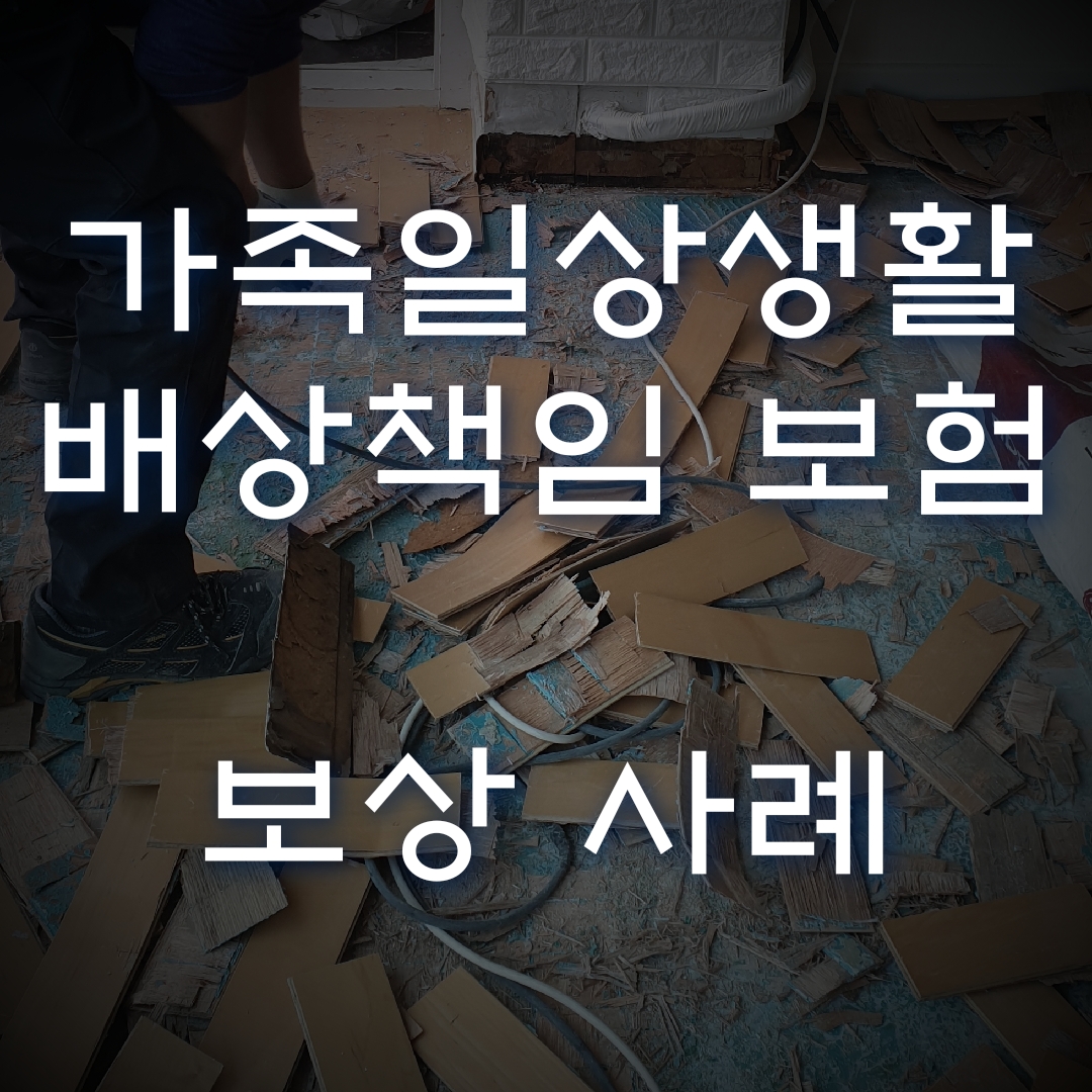  가족일상생활배상책임보험 범위와 누수 등 보상사례