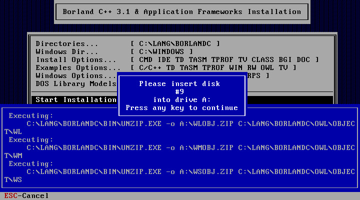 Borland C++ v3.1 설치 :: 프로그래밍의 발견