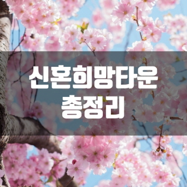 3기 신도시 신혼희망타운 신청조건