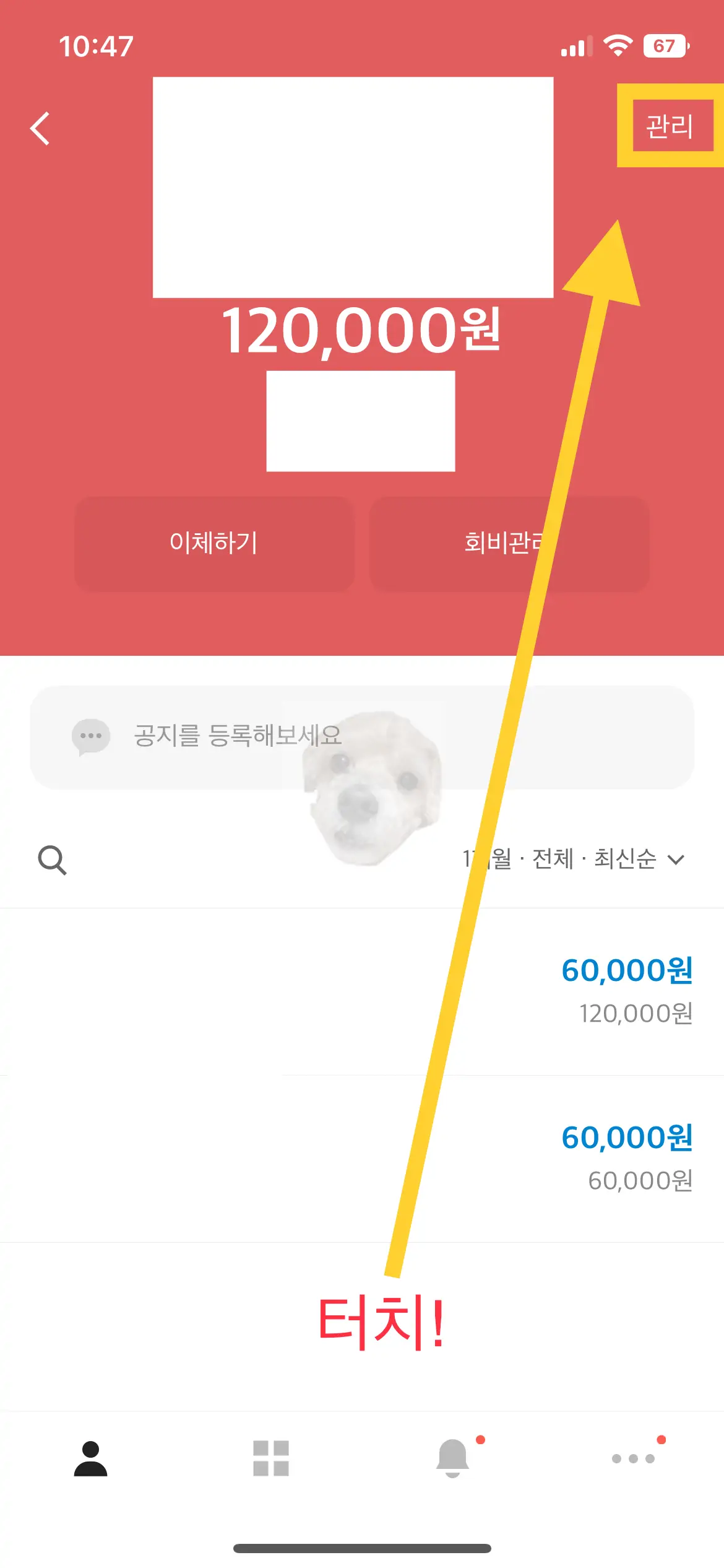 카카오뱅크 모임통장 사진