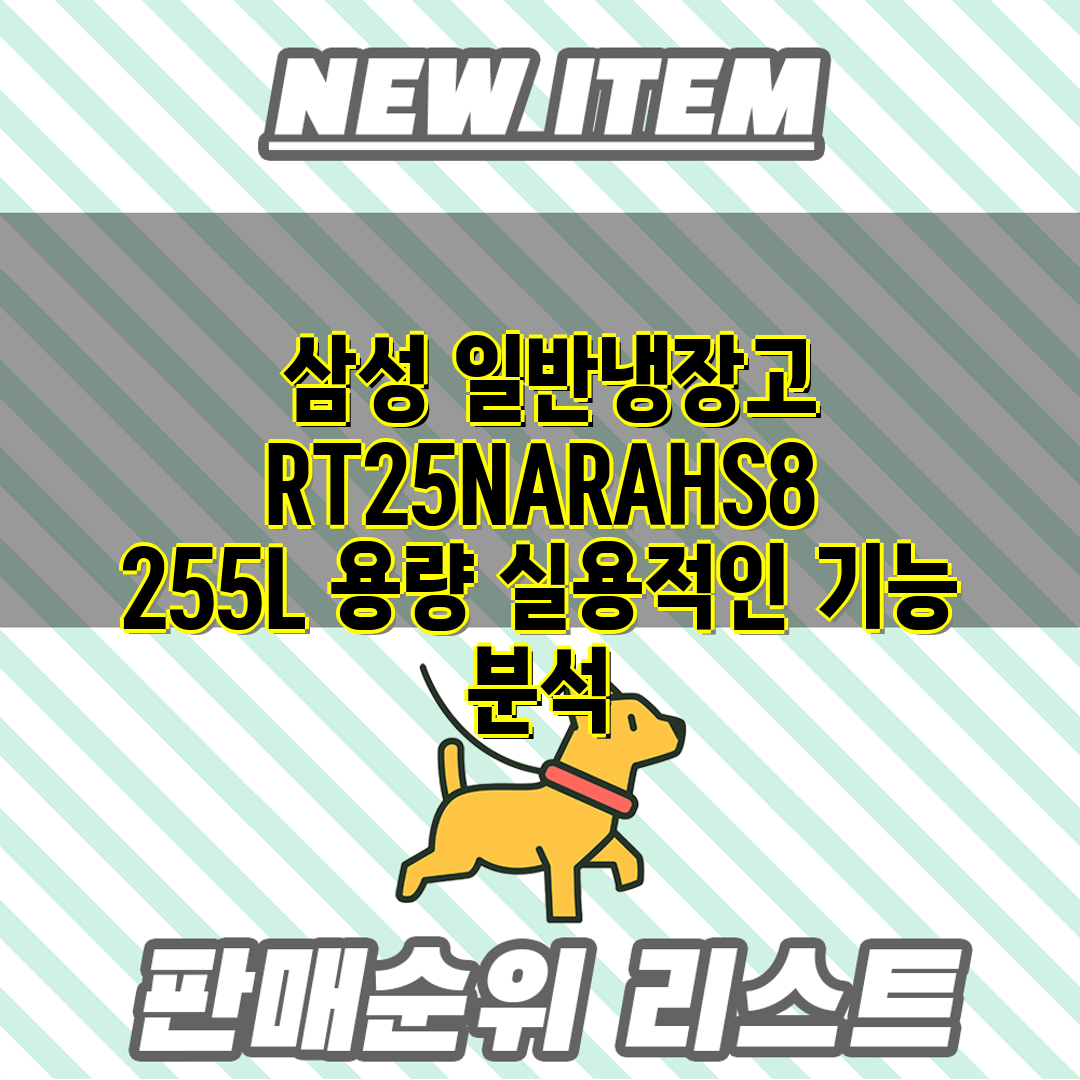  삼성 일반냉장고 RT25NARAHS8 255L 용량 