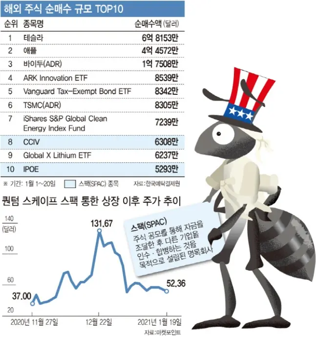 해외주식 순매수 규모 TOP10