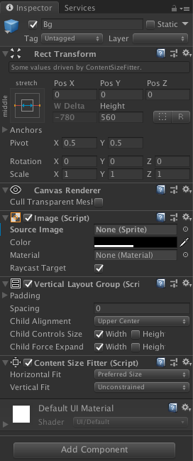 Unity Popup bg 구성