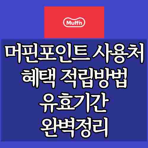 글-제목-머핀포인트-사용처-혜택-적립방법-유효기간-내용을-설명한-사진