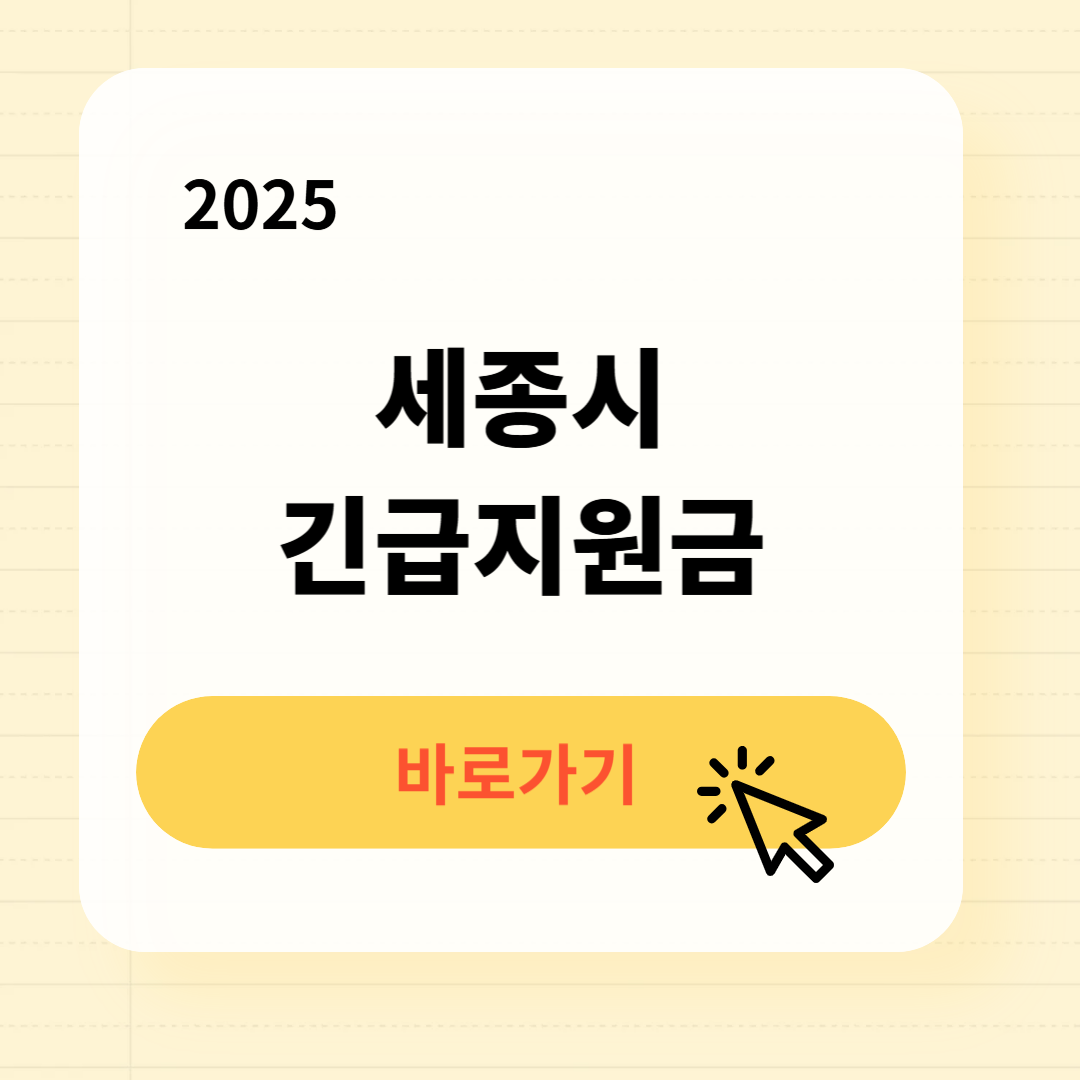 세종시 긴급지원금 신청방법 사용처