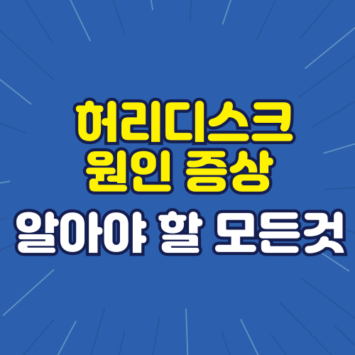 허리디스크 원인 증상