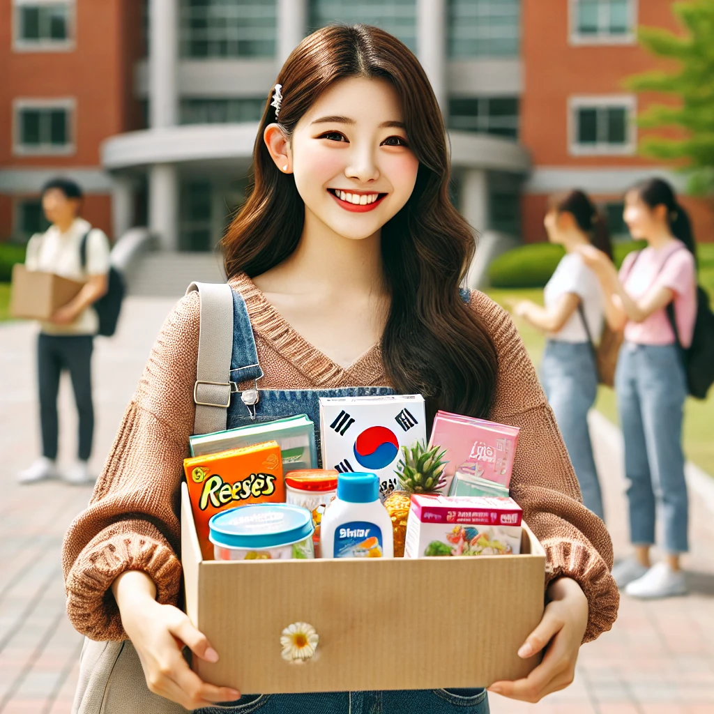 장학금 활용 - 여대학생이 교재를 구매하는 모습