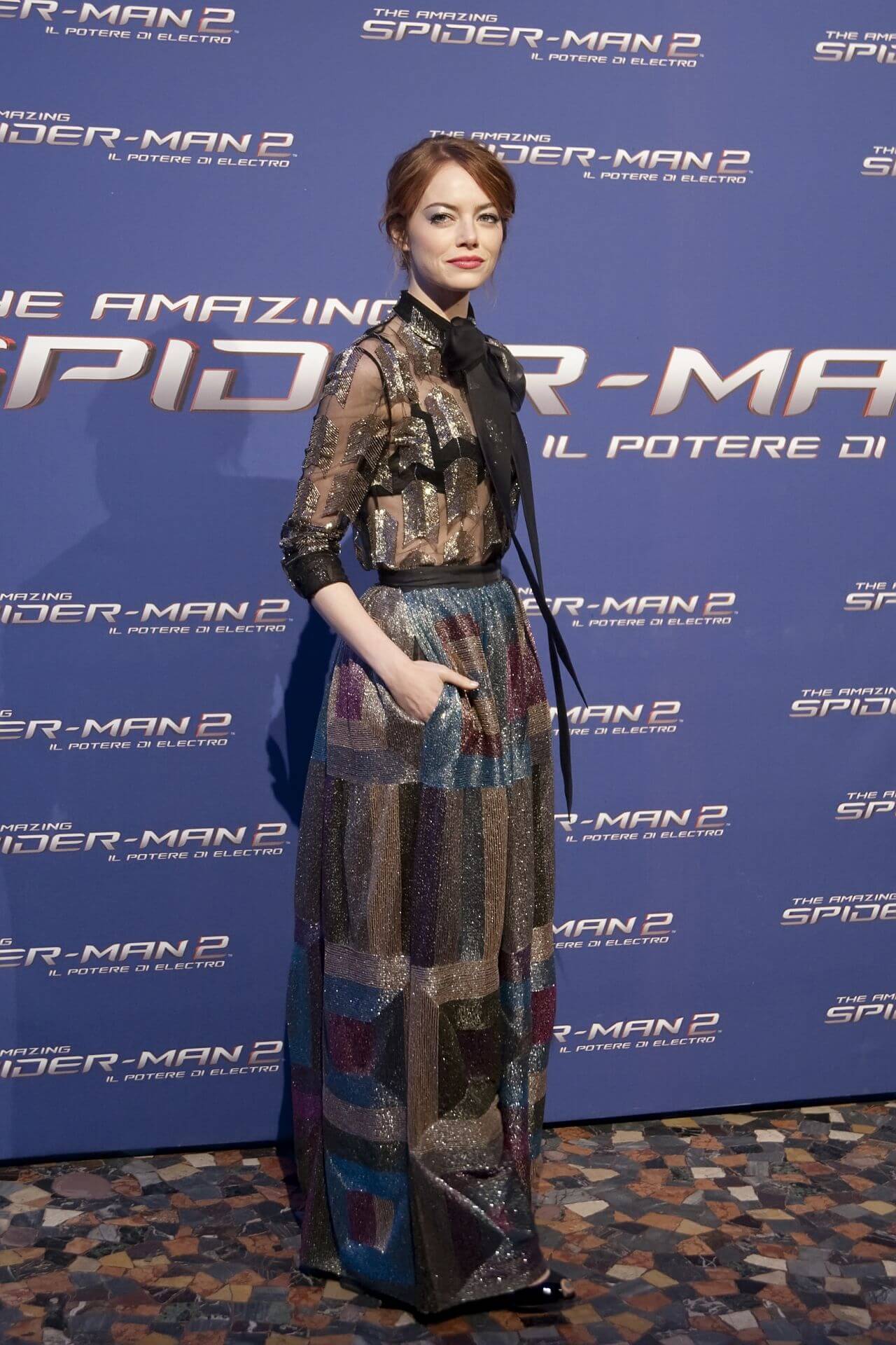 Emma Stone at a press conference for &#39;The Amazing Spider-Man 2&#39; held in Tokyo&#44; Japan