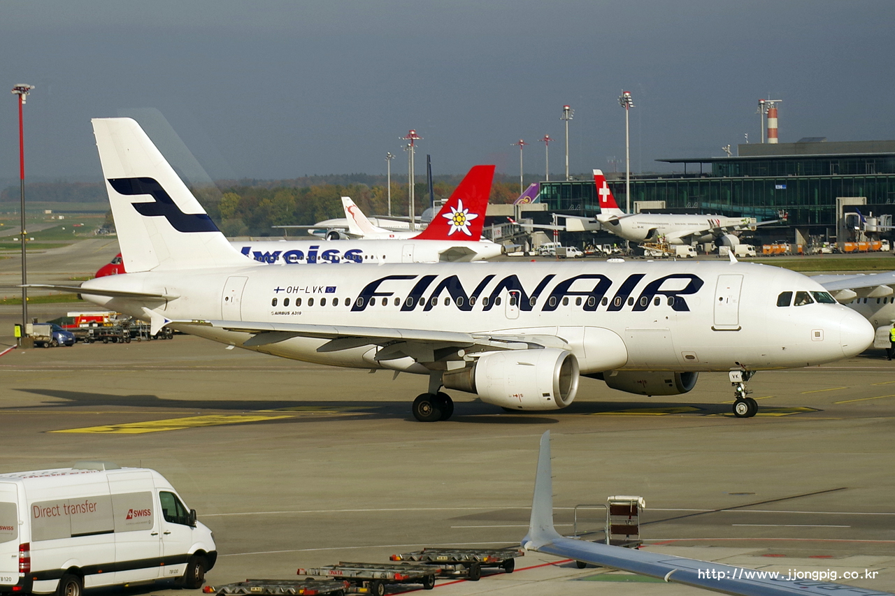 핀에어 Finnair AY FIN OH-LVK A319-100 Airbus A319-100 A319 취리히 - 클로텐 Zurich - Kloten 취리히 Zurich ZRH LSZH