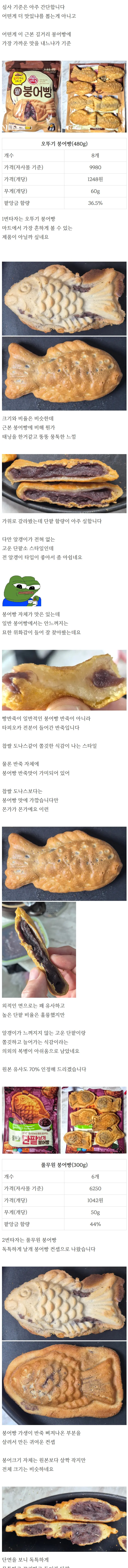 마트 붕어빵 비교2