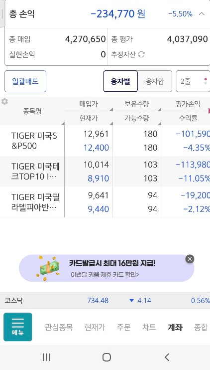  TIGER 미국S&P500 ETF 연금저축 장기 적립식 투자-1월