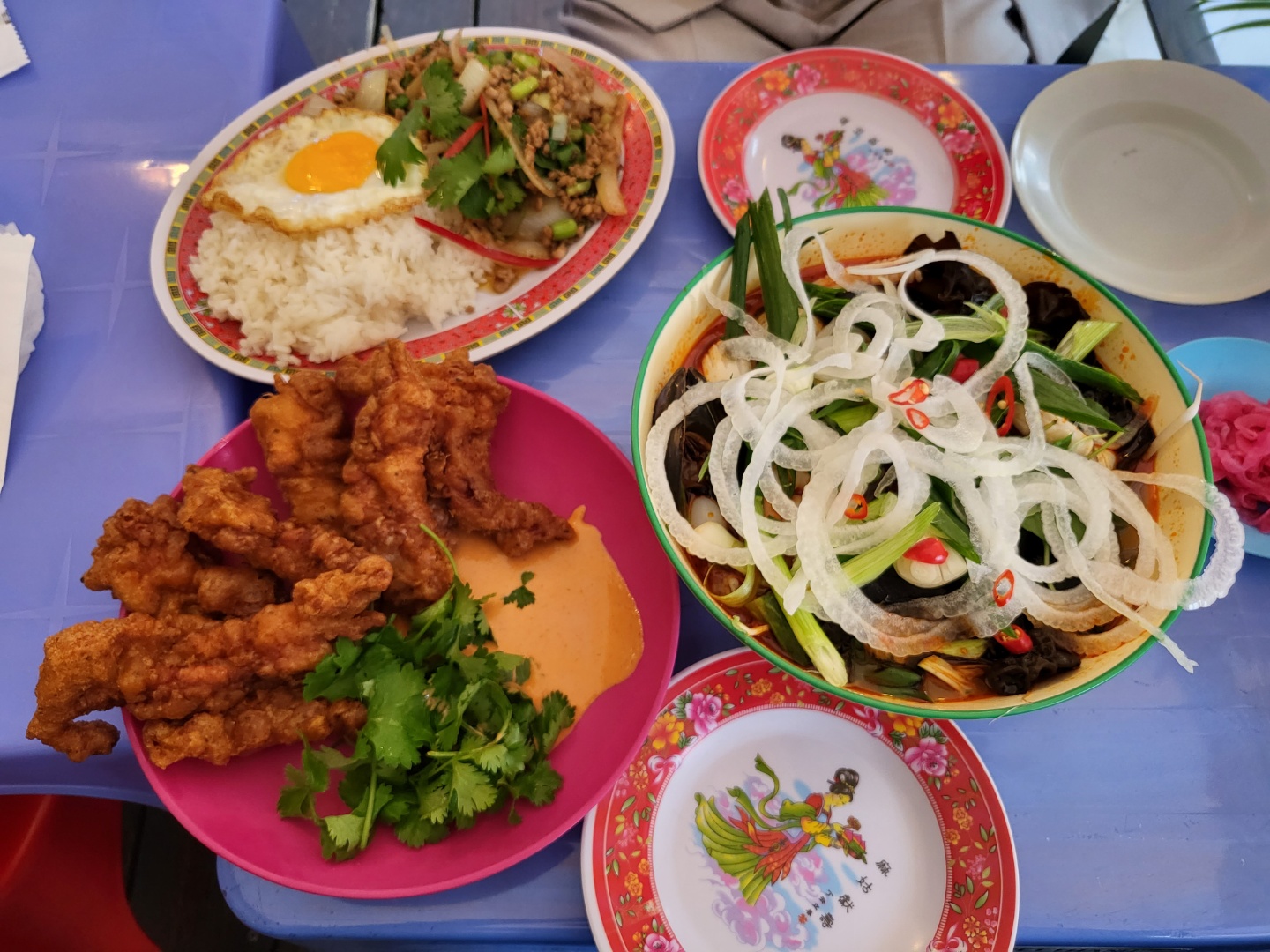 테라스에서 한상
