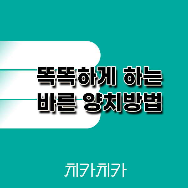  똑똑하게 하는 바른 양치방법
