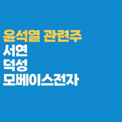  윤석열 관련주 덕성, 서연, 모베이스전자 주목받는 이유는?