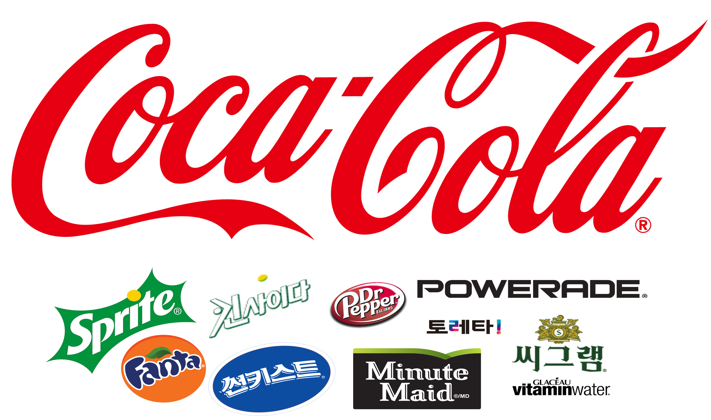 코카-콜라-계열사-내-브랜드-로고-모음