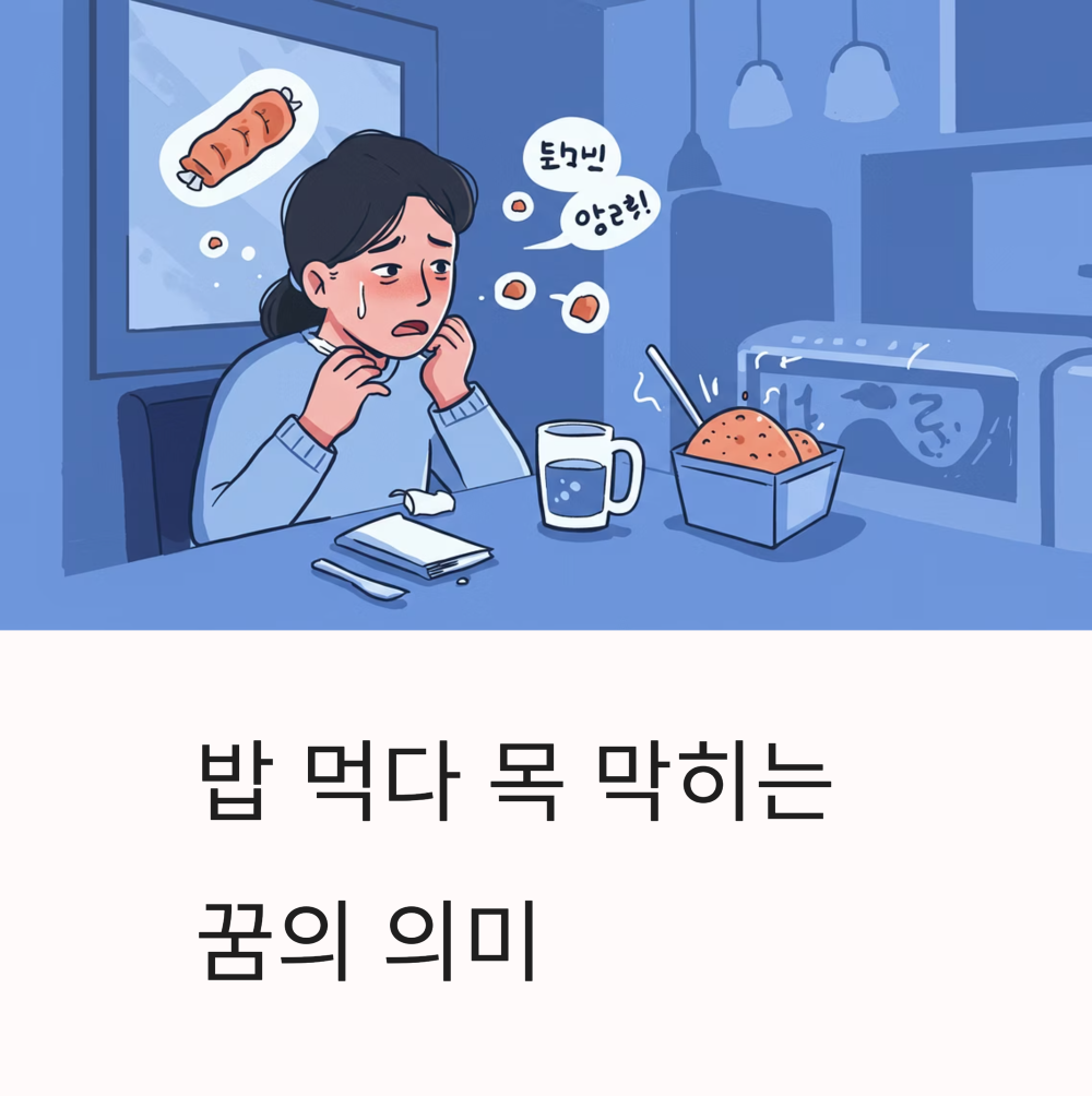 밥먹다 목막히는 장면