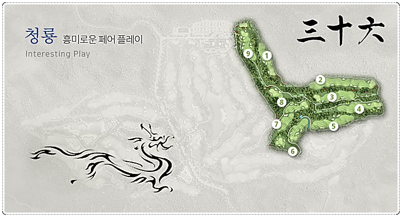 서경타니CC 청룡 코스 조감도