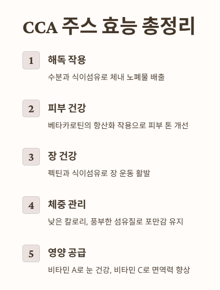 CCA 주스 효능