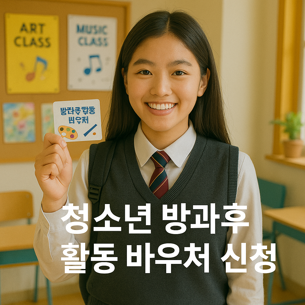 청소년 방과후 활동 바우처 신청 이미지