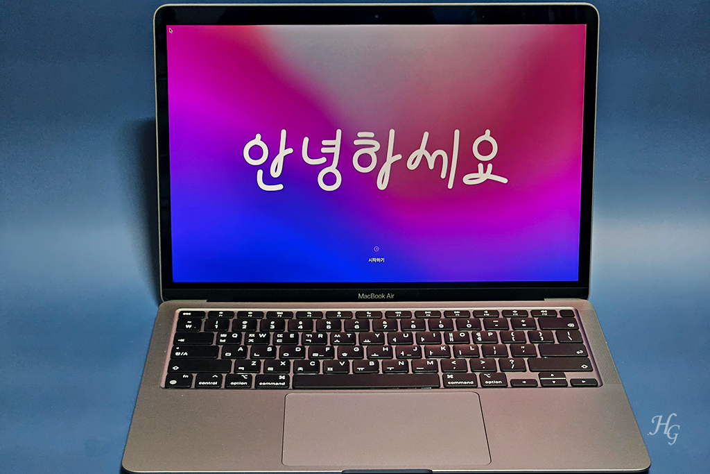 맥북에어 m1 MacBook Air m1 첫 부팅 안녕하세요