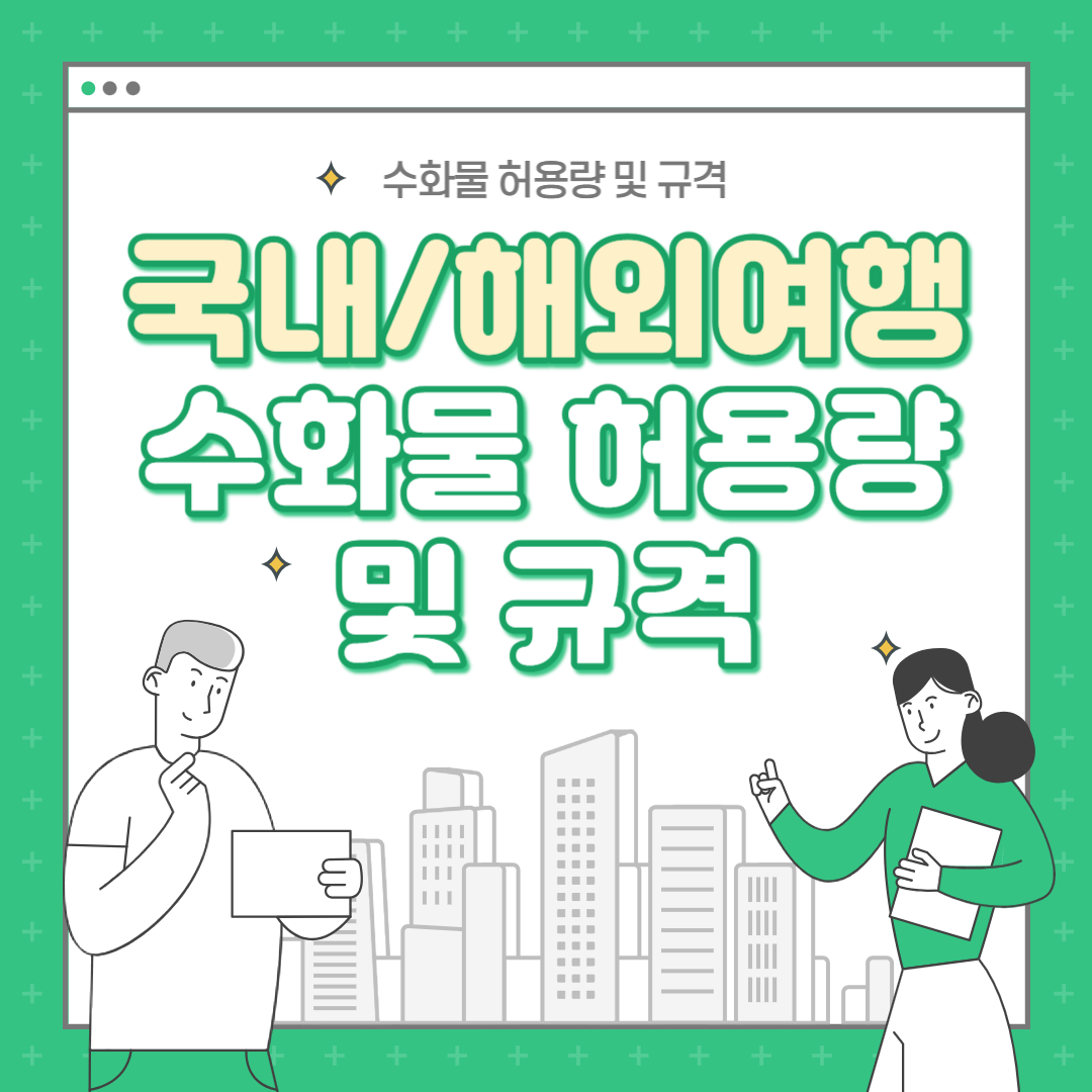  국내 / 국외 항공사 휴대 수하물 허용량 및 규격
