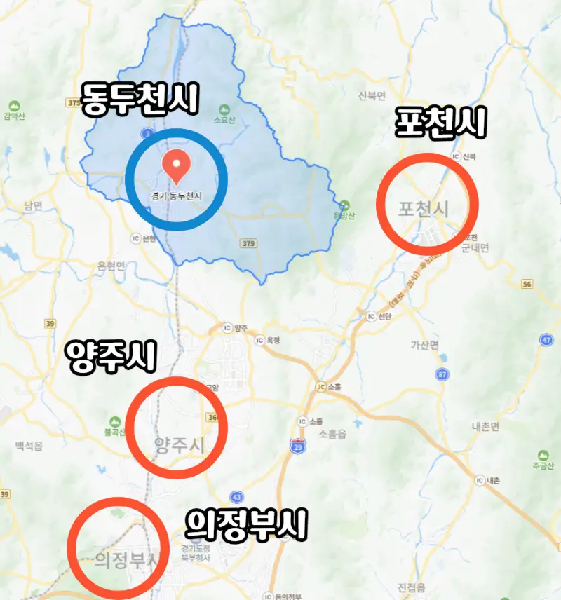 동두천시-주변-지도